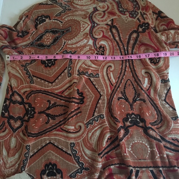 Chico’s Paisley Print Long Sleeve Top - Picture 5 of 8